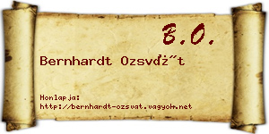 Bernhardt Ozsvát névjegykártya